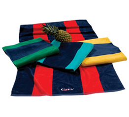 Rugby Stripe Beach Towel - Custom Digital Towels