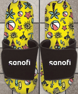 VELCRO SLIDE SANDAL with FULL COLOR SOLE