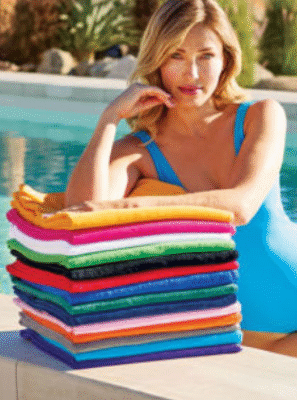 TURKISH MIDWEIGHT 30” x 60” COLORED TOWELS